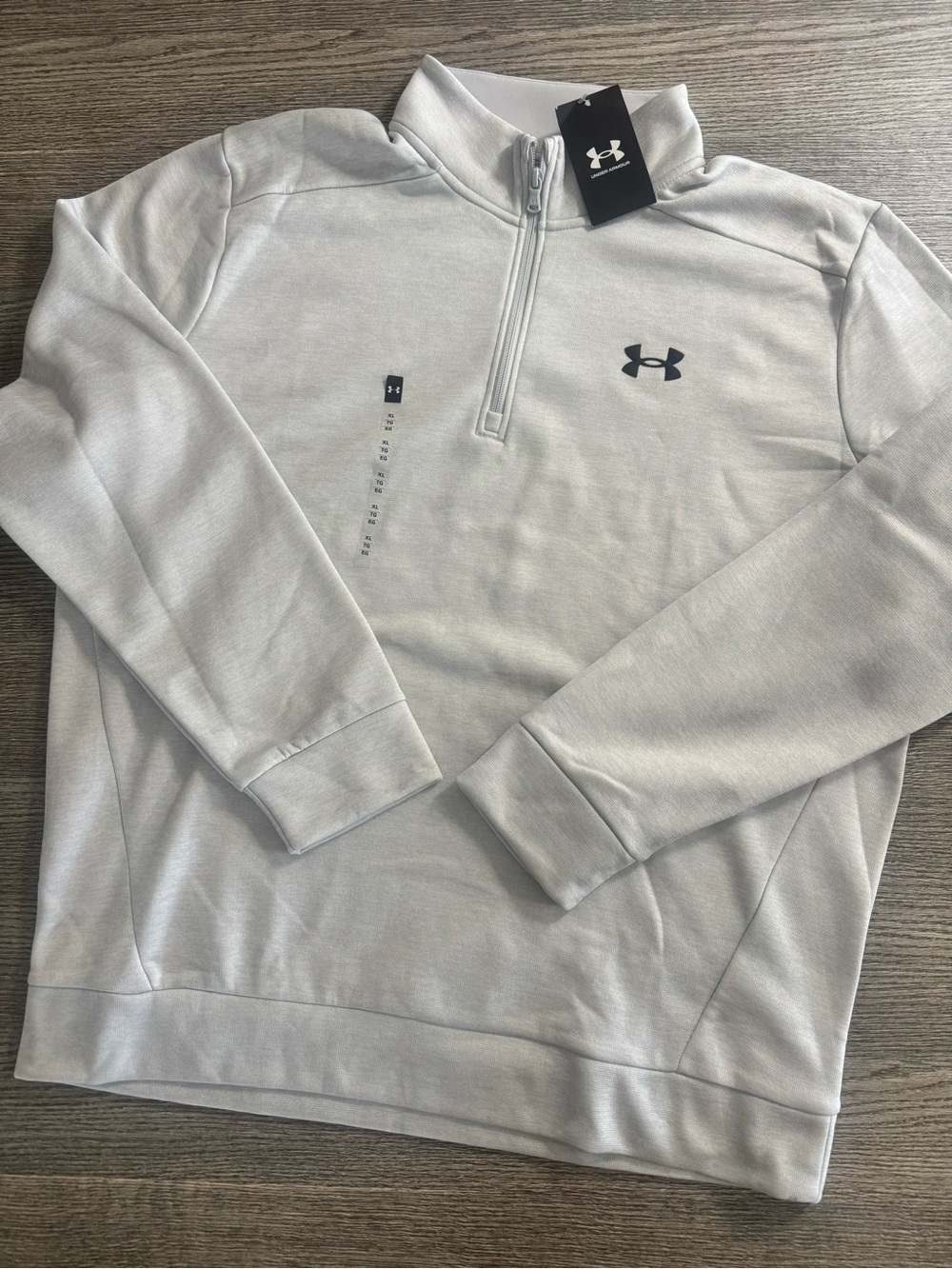 Under Armour Men’s Fleece Twist Quarter Zip Pullover Halo Gray Size XL